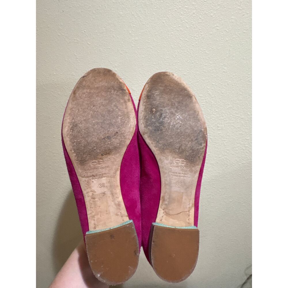 Alberto Gozzi Suede Ballet Flats pink orange size 38 (8) - Picture 5 of 7